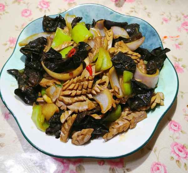 够味道的爆炒腰花成品图